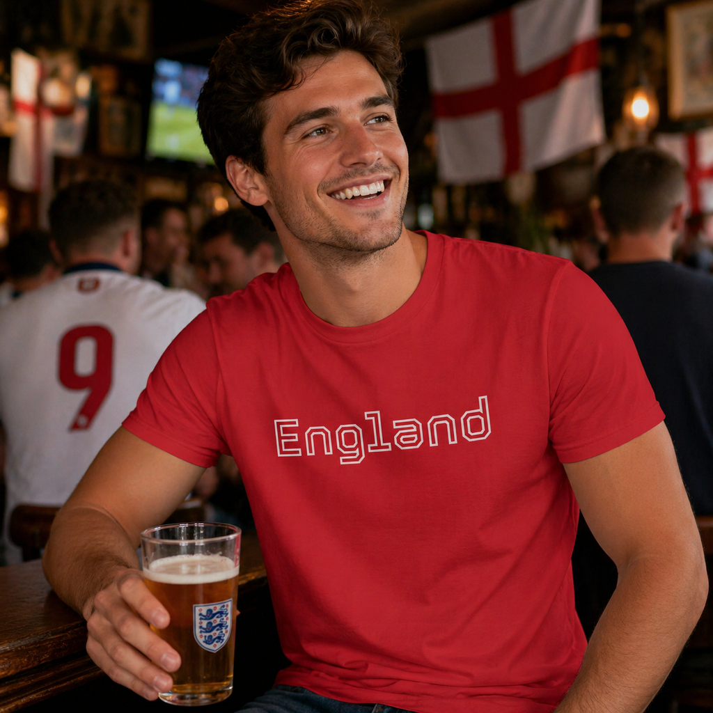 England T-Shirt — Retro Outline