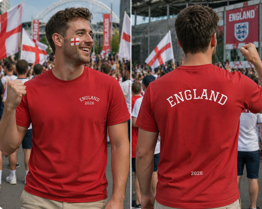 England 2026 T-Shirt — Retro Athletic Tee